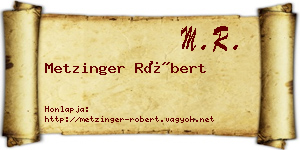 Metzinger Róbert névjegykártya